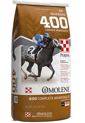 Purina® Omolene® #400 RT Complete Advantage Horse Feed package image
