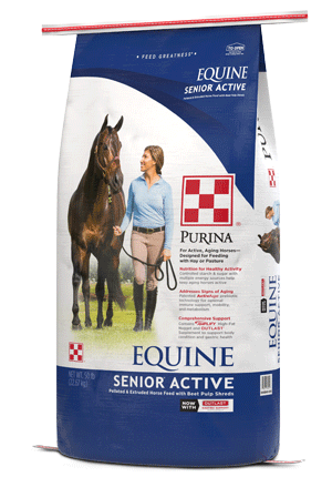 Image of Equine Senior® Active Horse Feed package right facing