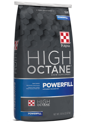 Image of High Octane® Powerfill® Supplement (50lb) show feed bag