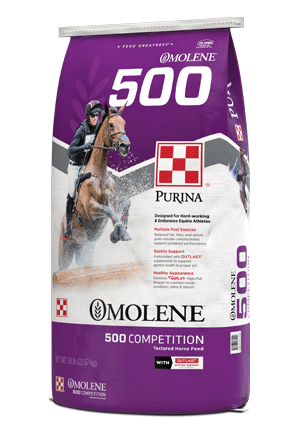 Image of Omolene #500® Competition horse feed bag right facing