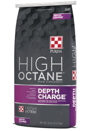 Image of High Octane® Depth Charge® Supplement (50lb) show feed bag right facing