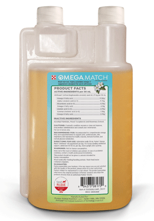 Omega Match® Ahiflower® Supplement back facing