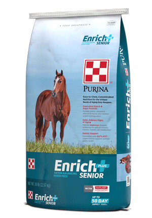 Image of Enrich Plus® Ration Balancing horse feed bag right facing