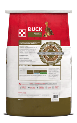 Purina® Duck Feed package back view