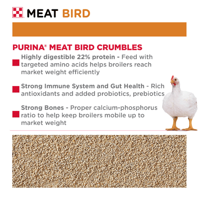 Purina® Meat Bird Poultry Feed Infographic