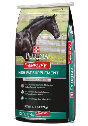 Image of Amplify® High-Fat Supplement feed package right facing