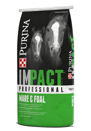 Impact® Professional Mare & Foal Horse Feed package right facing