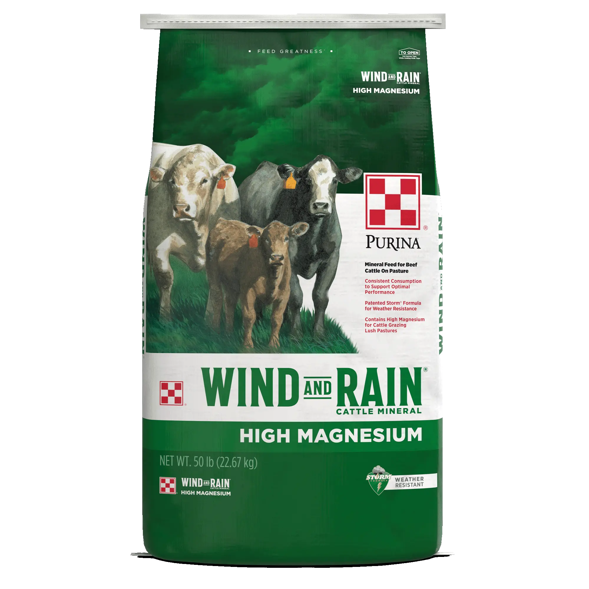 Image of Purina® Wind and Rain® Storm® Hi-Mag cattle feed bag