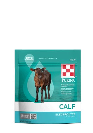 Image of front panel of Purina Calf Electrolyte package