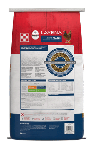 Purina Layena Pearl package back view