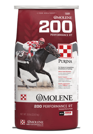 Purina® Omolene® #200 RT Performance Horse Feed front facing image