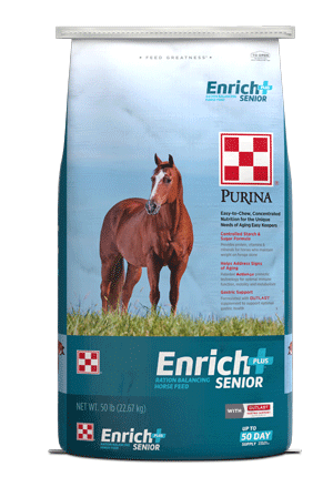 Image of Purina Enrich Plus Senior Ration Balancing front facing bag