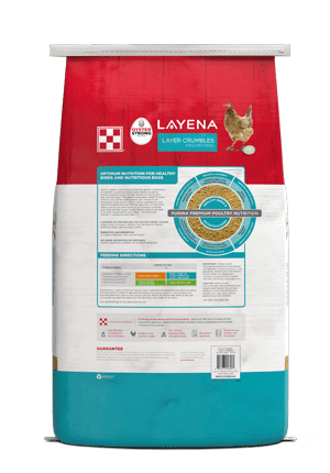  Layena® Layer Feed Crumbles 50lb packages back view