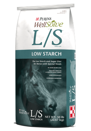 Image of WellSolve L/S® horse feed bag right facing