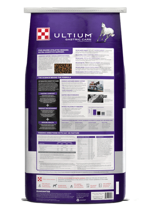 Ultium Gastric Care Horse Feed bag back facing