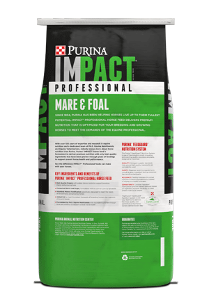 Impact® Professional Mare & Foal Horse Feed package back facing