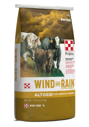 Image of Purina® Wind and Rain® Storm® Fly Control cattle feed bag