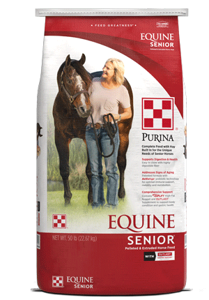 Image of Purina Equine Senior Horse Feed package front facing