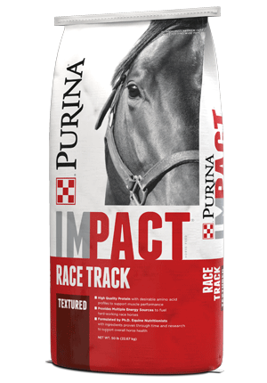 Impact Race Track horse feed right facing bag