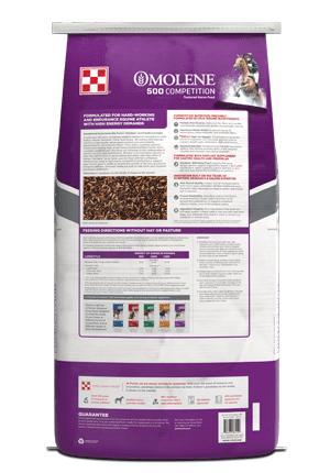 Image of Omolene #500® Competition horse feed bag back facing