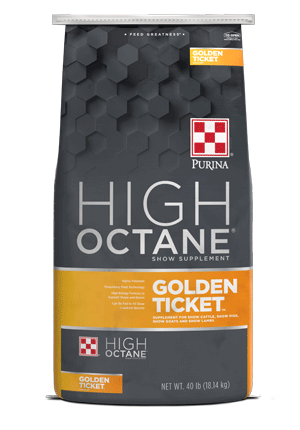 Purina® High Octane® Golden Ticket™ package back facing