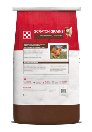 Image of Purina® Scratch Grains poultry feed bag back view