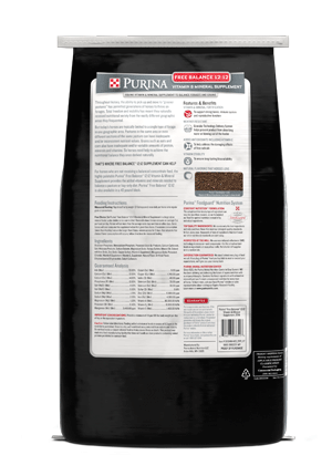 Image of Free Balance® 12:12 Vitamin and Mineral Supplement horse feed bag back facing