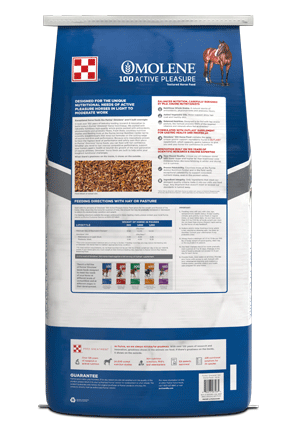 Image of Omolene #100® Active Pleasure horse feed bag back facing